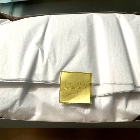 NEW/w tags Julian Gold Women's Scarf in deep Aqua & black accents 35" X 4.5" - Picture 2 of 8